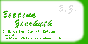 bettina zierhuth business card